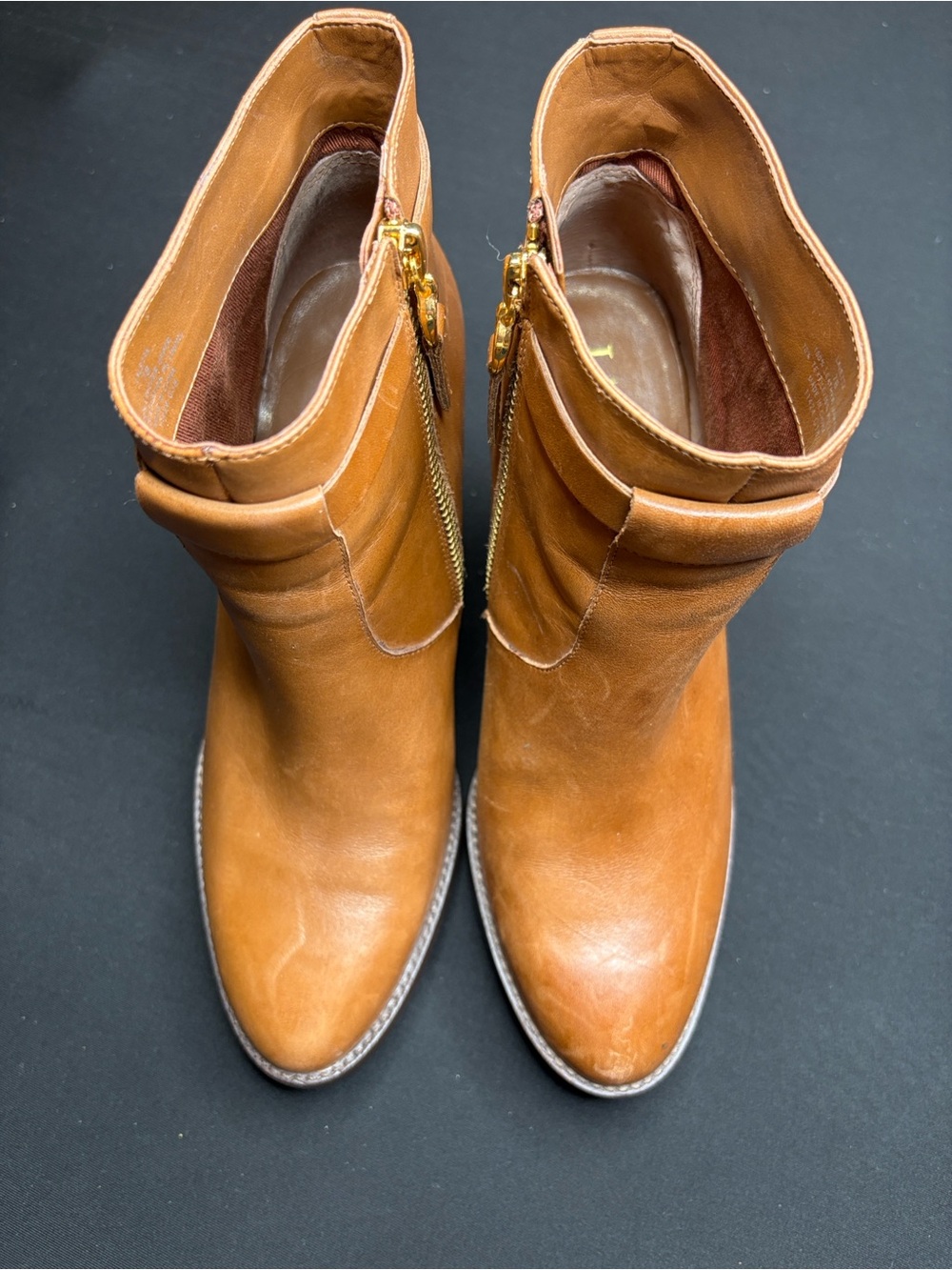 Ralph Lauren Women’s Classic Leather Ankle Boots - Tan